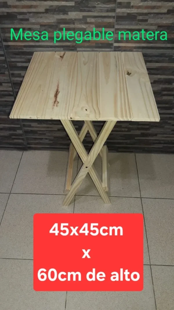 Mesa matera plegable clásica