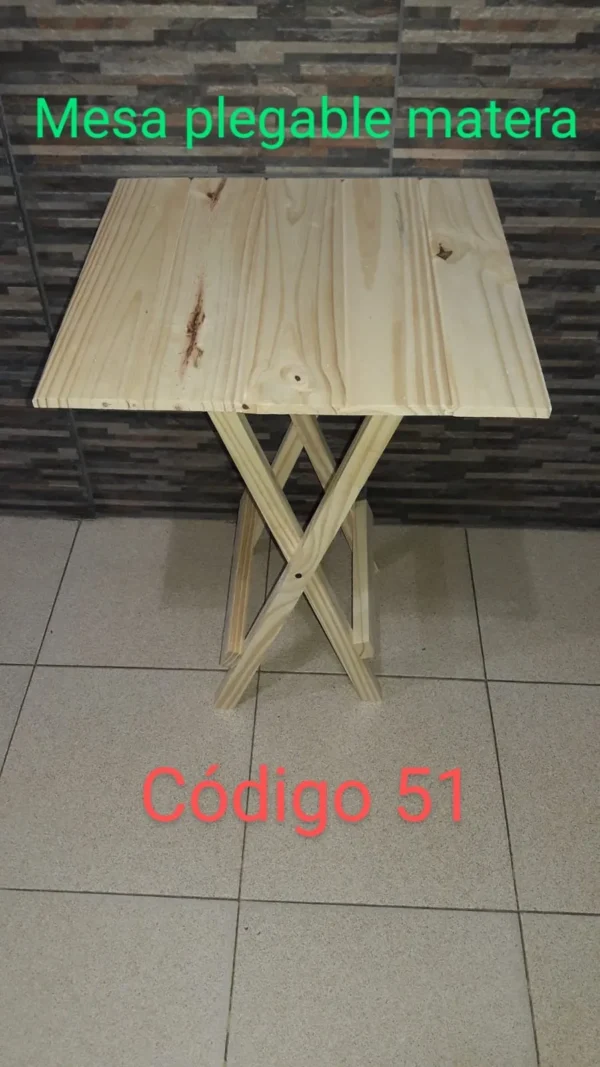 Mesa matera plegable clásica