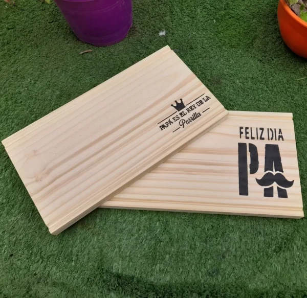 Tabla de asado 20cmx35cm con logo